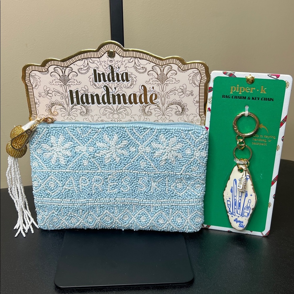 Piper K | ⛷️ “Apres Ski” Beaded Bag & Charm ❄️🍾🥂